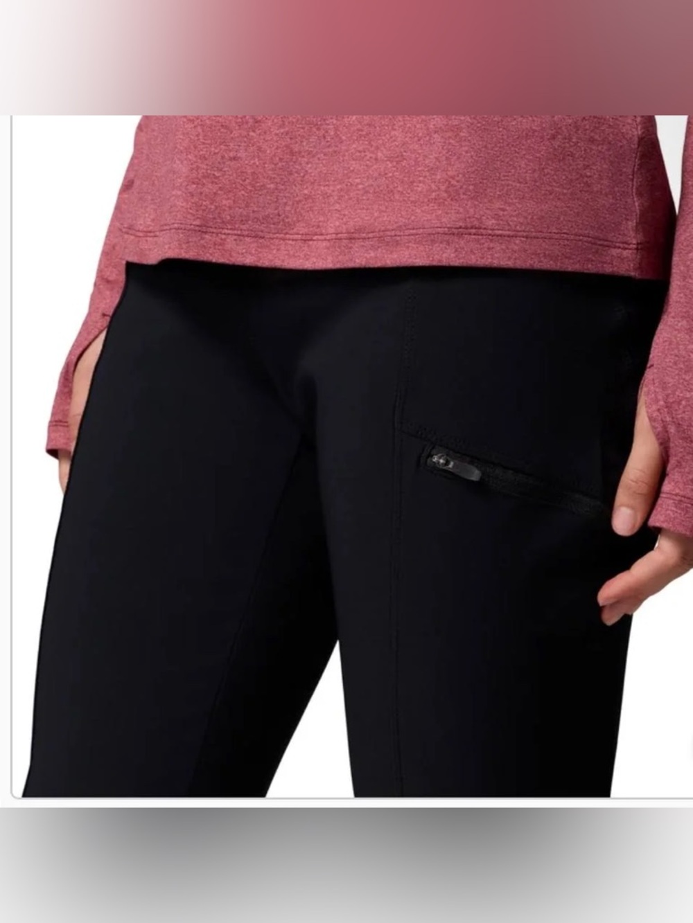 Columbia Black Active Fit Straight Leg Pant